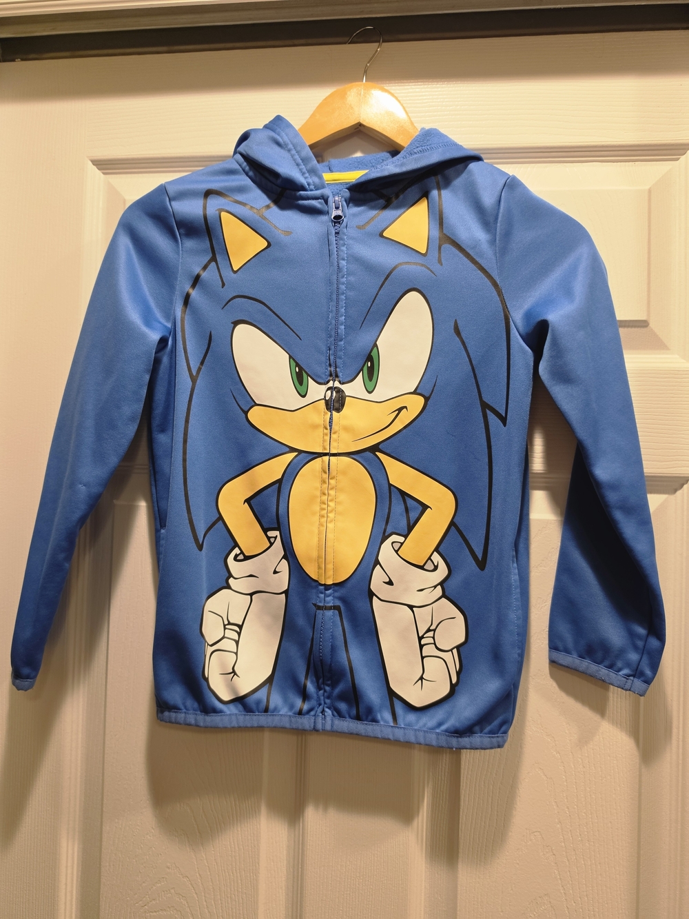 jumping beans Blue & Yellow Sonic Character Zip Hoodie